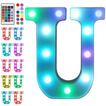 Lâmpada Foaky Colorful LED Letter Light 22x20x5 cm Bateria