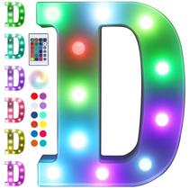 Lâmpada Foaky LED Letter Light 22x20x5 cm, controle remoto colorido
