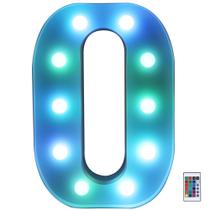 Lâmpada Foaky LED Letter Light Remote Colorida 23x20x5 cm