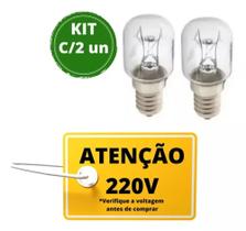 Lampada Fogão Eletrolux 56ebt 25w 240v E14 Kit Com 2