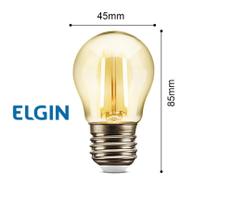 Lâmpada G45 Filamento LED 2W 2200K Âmbar Bivolt Elgin Lâmpada G45 Filamento LED 2W 2200K Âmbar Bivolt Elgin