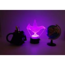 Lampada Gênio Mágica Luminária led pilha 1 cor