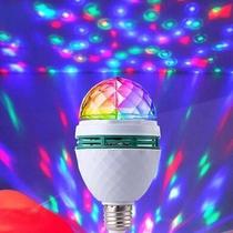 Lâmpada Giratória Colorida Led RGB B Com Adaptador Para Tomada - inova