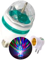 Lâmpada Giratória para Festas Iluminação LED Colorida e Dinâmica BIVOLT Lâmpada LED Giratória para Ambientes Divertidos