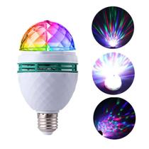 Lâmpada Giratório RGB Globo Rotativo Colorido Para Festa Luz De Led