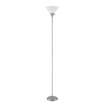 Lâmpada GLOBE Elliott Luminária de chão Silver White Shade de 183 cm