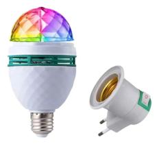 Lampada Globo De Luz Balada Led Rgb Giratória 360 Bola Maluca 110V/220V - Party Light Mini Lampada Globo De Luz Balada Led Rgb Giratória 360 Bola Maluca 110V/220V - Party Light Mini
