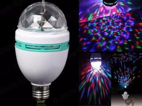 Lâmpada Globo De Luz Led Rgb Giratória - HMASTOM