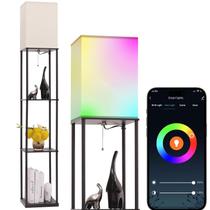 Lâmpada Gupuzm Luminária de chão com prateleiras RGB Smart App Control Lâmpada Gupuzm Luminária de chão com prateleiras RGB Smart App Control