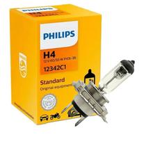 Lâmpada H4 Halógena Farol Alto Baixo Philips Standard 12V 60 55W 12342C1