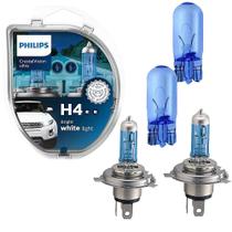 Lâmpada H4+T10 Crystal Vision Ultra Philips Efeito Xênon