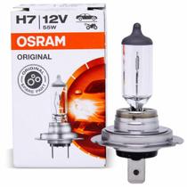 Lâmpada Halógena Automotiva Osram Original H7 55W Branco Quente 3200k Farol Alto Baixo Neblina 12V