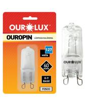 Lâmpada Halógena Bipino G9 60w 127v Ourolux Luz Amarelada 2800K