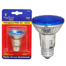 Lâmpada Hálogena Colorida Azul Par20 50w 220v E27