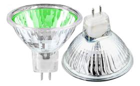 Lâmpada Halogena Dicroica 50W 12V Gu5.3 Verde