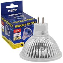 Lâmpada Halogena Dicróica 50W Gu5,3 Azul 12V Baixa Voltagem