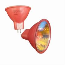 Lâmpada Halógena Dicroica Vermelha 50w x 130v Com Soquete