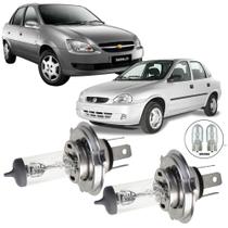 Lâmpada Halógena Farol Baixo Alto Gm Corsa Sedan Classic H4