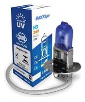 Lâmpada Halogena H3 24v 70w 4300k Shock Light Sl-240003sbp - Lampada H3 24V Super Branca
