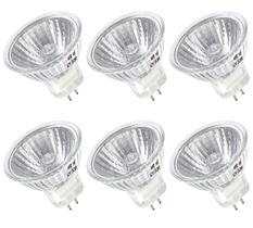 Lâmpada halógena Lacnooe MR16 50W 12V regulável GU5.3 2700K, pacote com 6