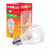 Lâmpada Halógena Ourolux Bulbo 120W 127V Dimerizável E27 Clara Residencia Comercio Clinica