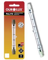 Lâmpada Halógena Palito Ourolux 150w 220v Luz Amarela