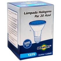 Lampada Halogena Par 20 Brasfort 50W X 127V Azul 7285