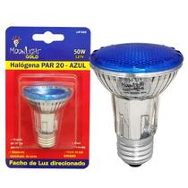 Lâmpada Halógena Par20 50w 127v E27 Colorida Azul