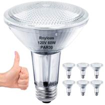 Lâmpada halógena Rnyloas PAR30 Long Neck 60W 120V, pacote com 6 Lâmpada halógena Rnyloas PAR30 Long Neck 60W 120V, pacote com 6