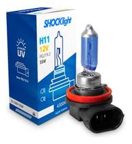 Lampada halogena super branca h11 12v 55w shocklight sl-120011sbp