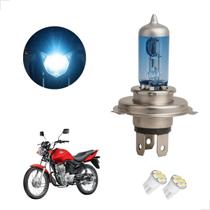 Lâmpada Halógena Super Branca H4 para Moto Honda CG 125 FAN 2005 2006 2007 2008 2009 2010 até 2013