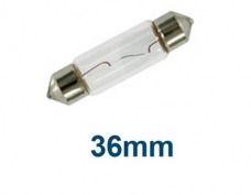 LAMPADA HALOGENA TORPEDO 36MM - Lampada Torpedo Media 36 mm 12v 5w Techone