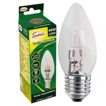 Lâmpada Halogena Vela Clara 46w 220v E27 Quente Dimerizável