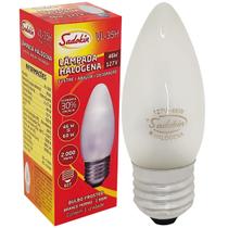 Lâmpada Halogena Vela Lisa Fosca 46w 127v E27 Quente