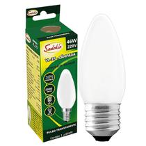 Lâmpada Halogena Vela Lisa Fosca 46w 220v E27 Quente