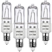 Lâmpada halógena Vinaco E11 75W 120V 1150lm 2700K, pacote com 4