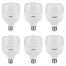 Lâmpada High LED Bulbo 30W E27 6500K Taschibra Kit 6 Unid