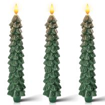 Lâmpada Homemory 24 cm, velas de árvore de Natal sem chama, 3 unidades Lâmpada Homemory 24 cm, velas de árvore de Natal sem chama, 3 unidades
