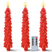 Lâmpada Homemory, 3 peças de LED, velas de árvore de Natal, 25 cm