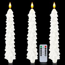 Lâmpada Homemory, 3 peças, LED branco, velas de árvore, 25 cm