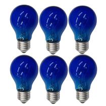 Lâmpada Incandescente A19 E-27 Azul 6 Pçs - NARDSEXPRESS