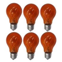 Lâmpada Incandescente A19 E-27 Laranja 6 Pçs - NARDSEXPRESS