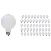 Lâmpada incandescente globo g95 60w 220v 2800k(branco quente)e27 dimerizavél kit50