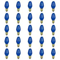 Lâmpada incandescente Sunlite 01255 7C7 7W Candelabra E12 Azul 25C Lâmpada incandescente Sunlite 01255 7C7 7W Candelabra E12 Azul 25C