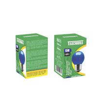 Lâmpada Incandescente Taschibra Bolinha 15w 110v Azul Lâmpada Incandescente Taschibra Bolinha 15w 110v Azul