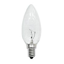 Lâmpada Incandescente Vela Lisa Transparente 40W Luz Amarela 127V E14 Empalux