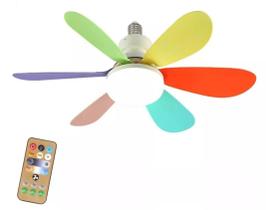 Lampada Integrada Ventilador 30W Com Controle De Teto Bocal 2em1 Lampada Integrada Ventilador 30W Com Controle De Teto Bocal 2em1