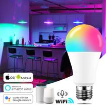 Lâmpada inteligente B22 E27 15W WiFi RGB lâmpada LED fu