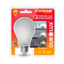 Lâmpada Inteligente Controled 3 Tons de Luz 9W 2700K Ourolux