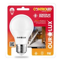 Lâmpada Inteligente Controled Sensor de Presença 6.500k 9w Bivolt - Ourolux